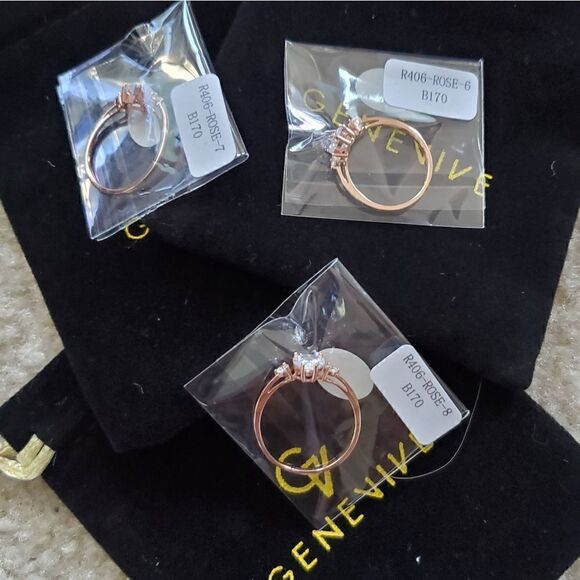 GENEVIVE 18K Rose Gold Vermeil Ring - Picture 6 of 7